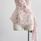 Design sense irregular floral camisole small vest 2025 new holiday style wear seaside top R0102