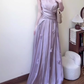 Gentle temperament purple sleeveless vest a-line skirt wear two-piece suit R0813