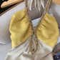 French hollow halter neck dress for women high-end temperament waist short dress R3990
