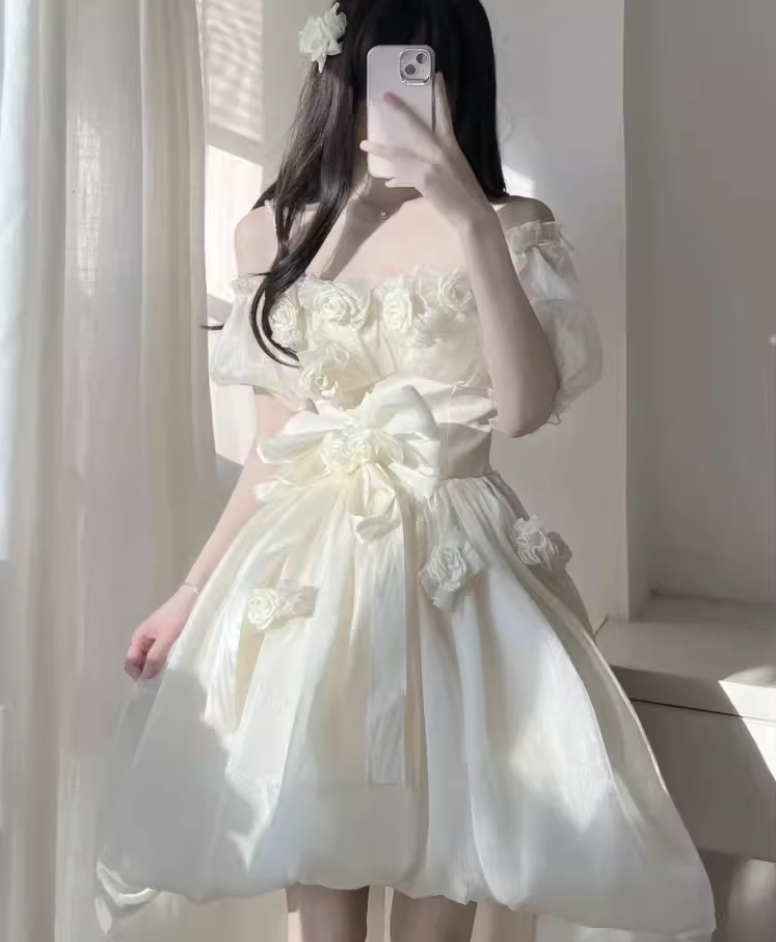 Tea break French lolita Lolita dress princess skirt tutu skirt small dress R1660