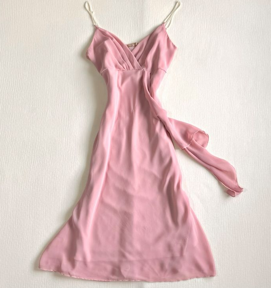 Elegant Pink Prom Dress ,A-Line Spaghetti Straps Corset Maxi Summer Dress Cami Dress RS1141