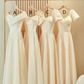 Apricot slim waist ball gown, bridesmaid dress R5975
