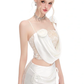 White suspender collar design top slim tight sexy short skirt suit homecoming dress R4392