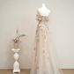 Light apricot strapless fitted long ball gown, bridal dress R8890