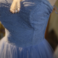 Purple strapless fitted waist dreamy fairy ball gown R7266
