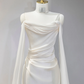 White strapless, fitted, sexy long ball gown/bridal dress R9040