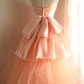 Pink strapless fitted waist slim-fitting long ball gown/bridal dress R6813