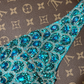Lake blue halter neck fitted waist sexy long ball gown R7013