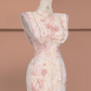 Light pink sleeveless fitted waist bodycon sexy ball gown, bridal dress R8489