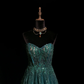 Green strapless fitted waist long sexy and elegant ball gown R8677