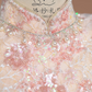 Light pink sleeveless fitted waist bodycon sexy ball gown, bridal dress R8489