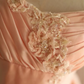 Pink strapless fitted waist slim-fitting long ball gown/bridal dress R6813