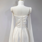 White strapless, fitted, sexy long ball gown/bridal dress R9040