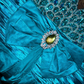 Lake blue halter neck fitted waist sexy long ball gown R7013