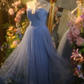 Purple strapless fitted waist dreamy fairy ball gown R7266