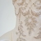 White strapless fitted waist ball gown/bridal dress R8459