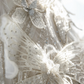 Ivory white strapless fitted waist butterfly-shaped full skirt ball gown, bridal dress R8429