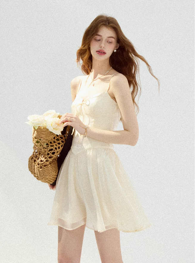 Moonlight Ballet French Dress High-grade Suspender Skirt Design Skirt Short Skirt Women Summer R3451