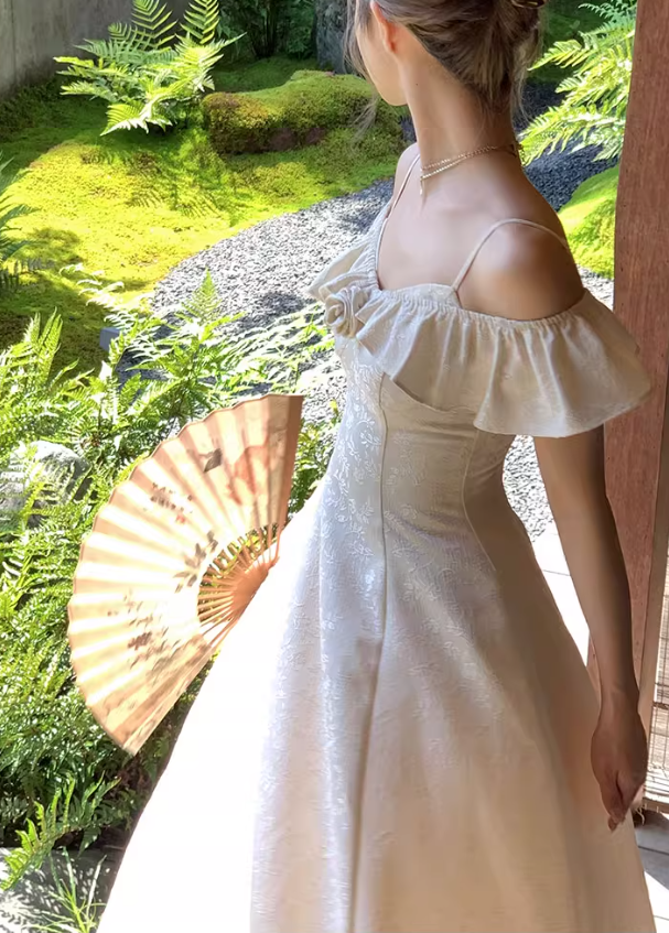 White first love skirt new style dress suspender dress R4994