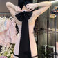 Sweet and spicy design bow halter neck short top 2025 pure desire style hip skirt suit R1095