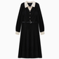 French style black dress spring high-end interview dress R1916