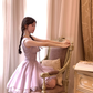 Purple square neck waist A-line suspender dress summer French retro temperament high-end skirt R4625
