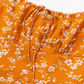 2025 Summer New Yellow Floral Sexy V-neck Mid-length Holiday Suspender Dress R0964