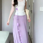 Gentle temperament white short-sleeved T-shirt skirt generous and decent beautiful outfit suit R0878