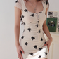 French retro square neck dress, slim fit and sexy hip hugging skirt, short skirt R2864