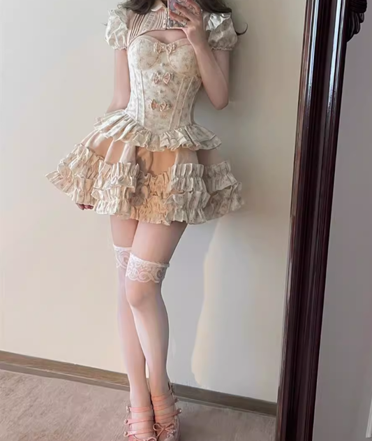 French first love lolita lolita princess dress heavy work fluffy fairy dress R1645