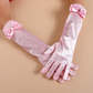 Children's Satin Bow Gloves Children's Performance Party Dress Accessories Sun Protection Long     S6266