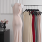 Pure and elegant dress with shoulder-cut design to show your slim figure and versatile long dress R0264