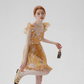French style sleeveless suspender skirt short skirt floral skirt holiday dress R2771