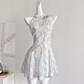 Summer sweet slim waist design short dress R2002