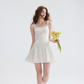 French floral suspender skirt pastoral style dress short skirt holiday style skirt R2800