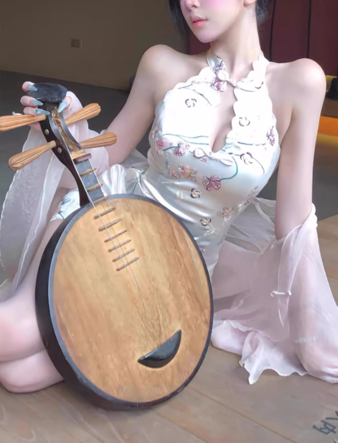 New Chinese style sleeveless halter neck cheongsam skirt 2025 slim waist hip short skirt R1256