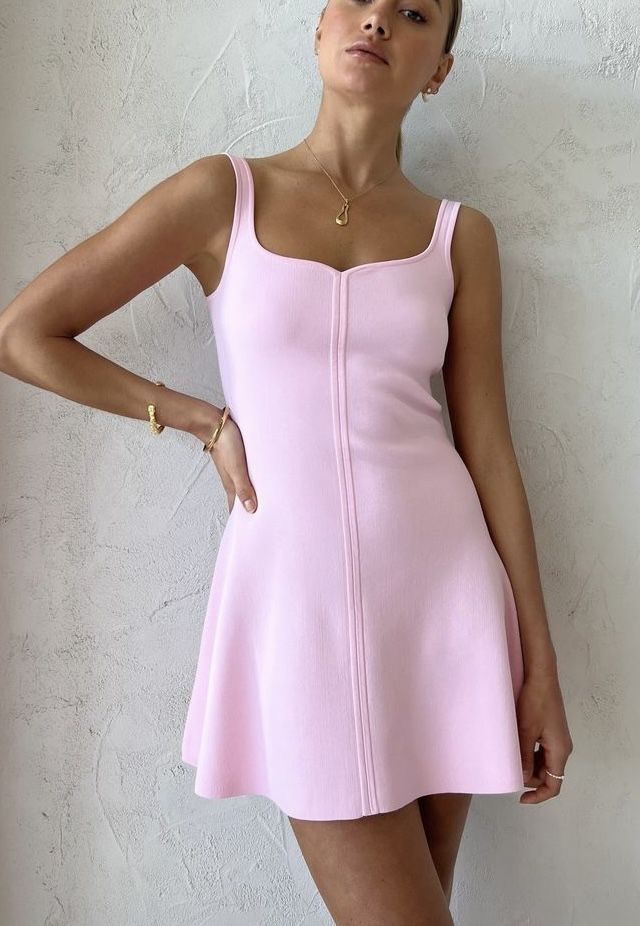 Pink suspenders waist slim fit sexy homecoming dress R3717