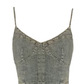 Retro distressed denim suspender dress 2025 new style temperament waist A-line long skirt R0165