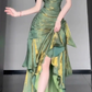 French elegant suspender dress wrapped fairy long party dress      S5754