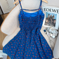 Pure desire style sexy suspender dress female new style waist slimming holiday style A-line skirt R3993