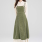 French retro corduroy dress new style niche design skirt waist long skirt R2383