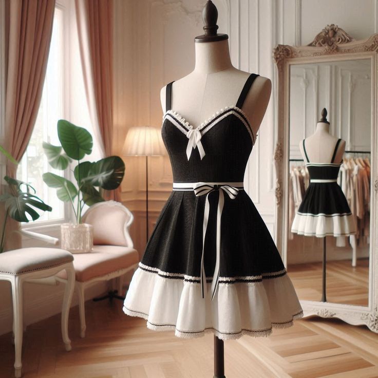 Black suspender waist-tightening thin A-line skirt homecoming dress R2542