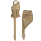 French style off-shoulder sleeveless ribbon top 2025 off-shoulder pleated hip skirt suit R1340