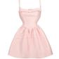 Gentle style pink bow suspender dress women's waist dress R3146