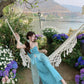 Beautiful unique green tube top casual wide leg pants two piece suit 2025 R0780