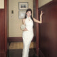 New Chinese cheongsam young style sleeveless halter neck dress 2025 new R1802
