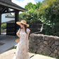 French romantic floral dress women's summer unique beautiful long dress R3870