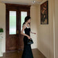 Black new custom dress women's summer new party dress     S5716