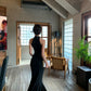 Black dress women's sexy long party dress     S5718