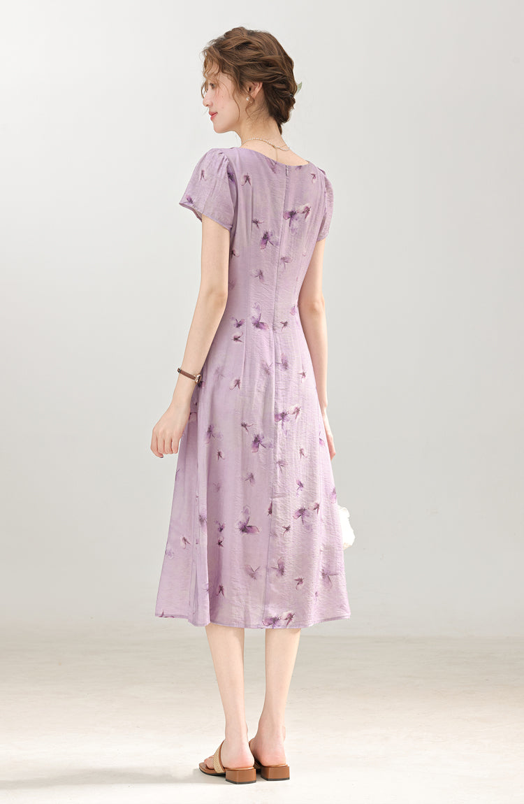 French style purple dress for women, luxury and high-end dress R1947